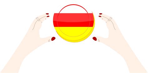 South Ossetia Flag Vector Hand Drawn Georgian Lari Vector Hand Drawn