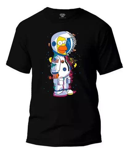 Playera Estampada Homero Astronauta Dtf Cuotas Sin Interés