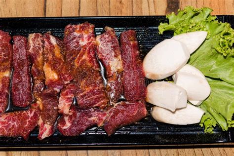 Korean Traditional Style Fresh Pork Beef Belly Bbq Stock Photo Image