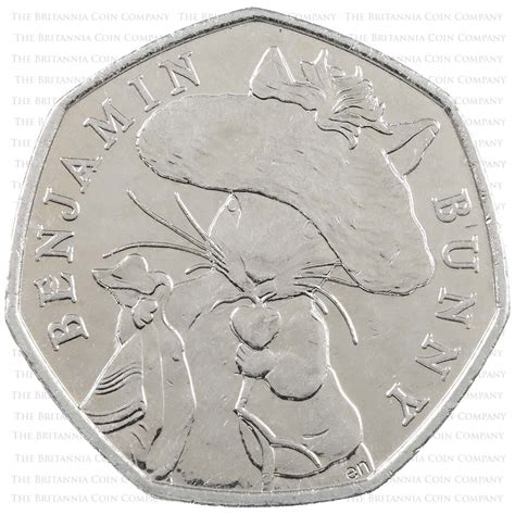 2017 Benjamin Bunny UK Circulated 50p Coin