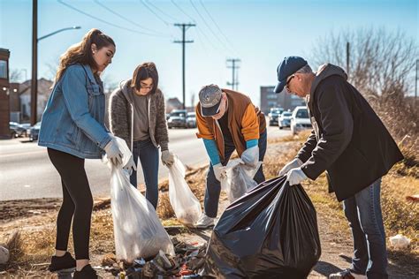 Group Friends Dropping The Bottle Separating Waste Plastic Bottles Into