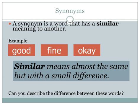Ppt Synonyms And Antonyms Powerpoint Presentation Free Download Id
