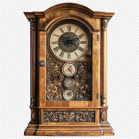 Premium Psd Grandfather Clock On Isolated Transparent Background