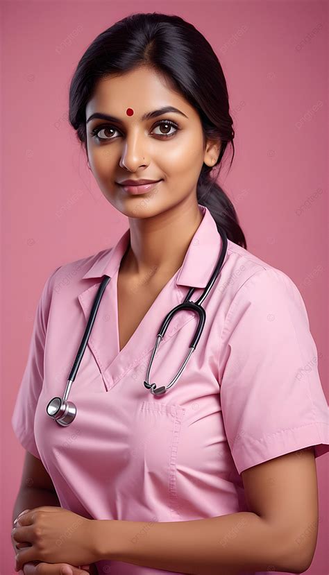 Medical Concept Of Indian Beautiful Female Doctor In White Coat With