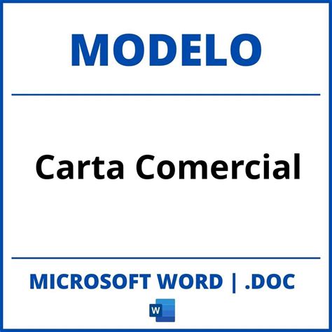 Modelo De Carta Comercial En Word