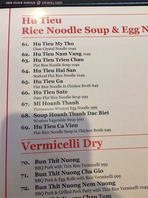 Online Menu Of Hue Thai Restaurant Las Vegas Nevada 89146 Zmenu