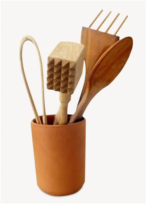 Wooden kitchen tools, isolated image | Free Photo - rawpixel