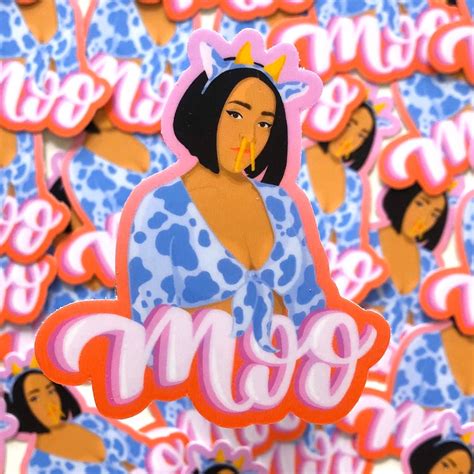 Mooo Die Cut Vinyl Sticker Bitch Im A Cow Doja Cat Cute Sticker