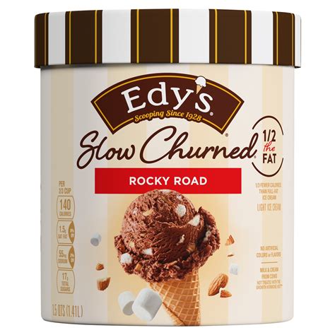 Edy S Dreyer S Slow Churned Light Rocky Road Ice Cream 48 Oz 48 Oz