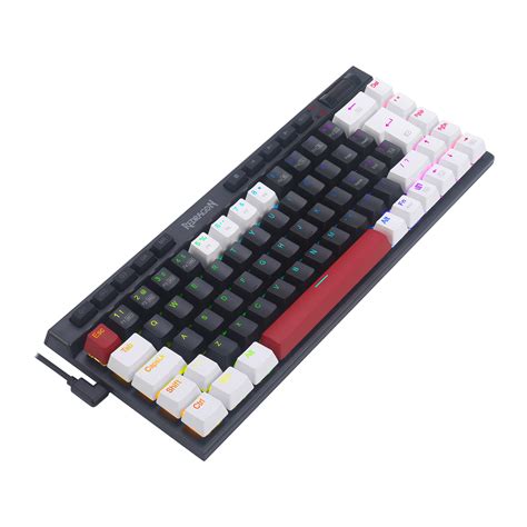 Teclado Mecanico Gamer Magic Wand Rgb Preto Branco E Vermelho Switch