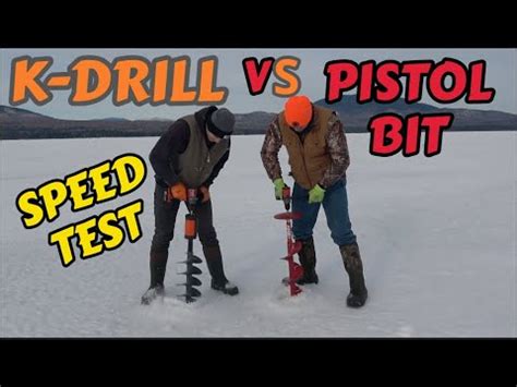 Eskimo Pistol Bit Vs K Drill SPEED TEST Ice Auger Milwaukee 1 2