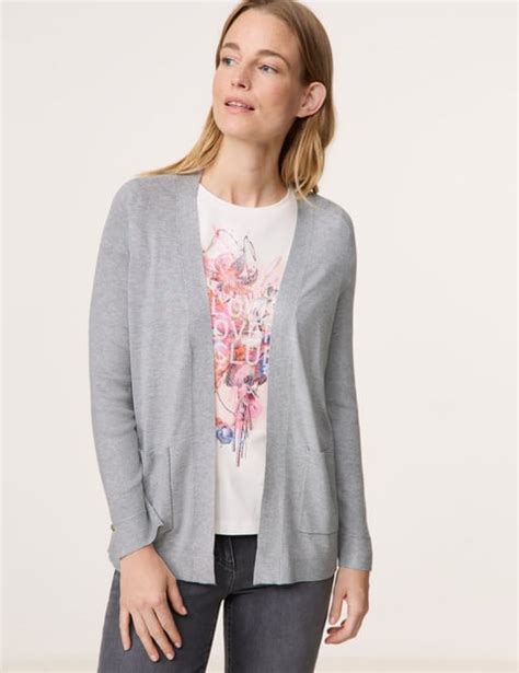 Offener Cardigan Aus Feinstrick In Grau GERRY WEBER