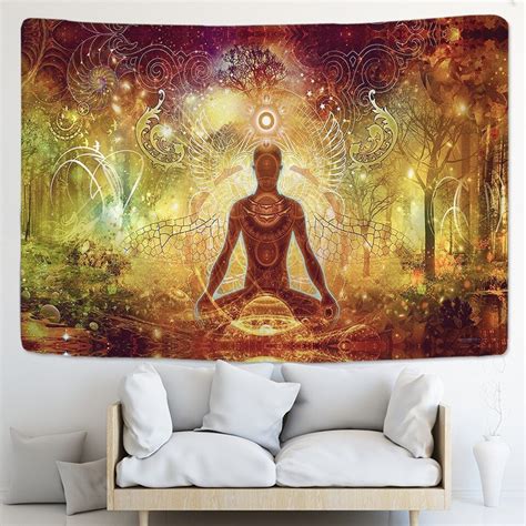 Meditation Tapestry 7 Chakra Wall Tapestry Spiritual Energy Yoga