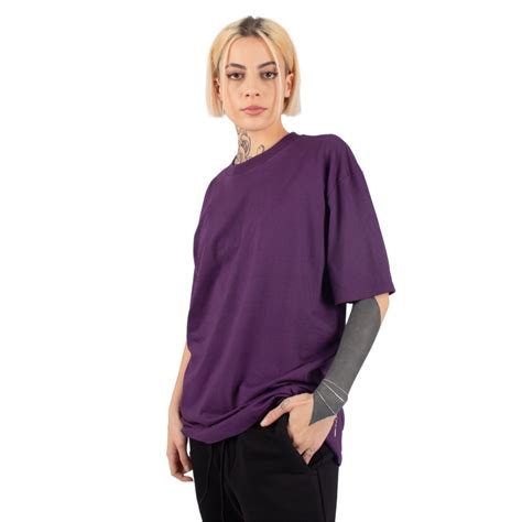 Camiseta Basic Streetwear Oversized Roxa Shopee Brasil