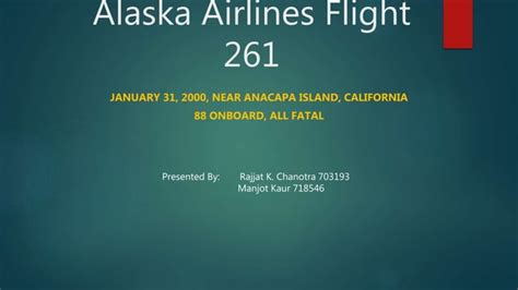 Alaska Airlines Flight Crash Ppt