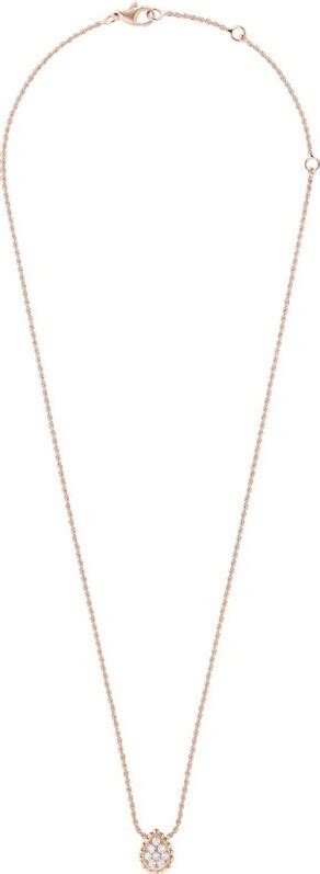 Boucheron Extra Small Rose Gold And Diamond Serpent Boh Me Necklace