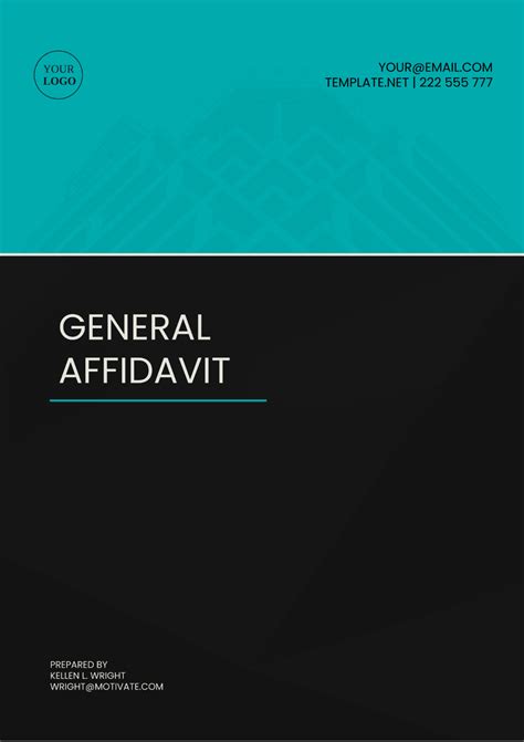 Free Wisconsin General Affidavit Template To Edit Online