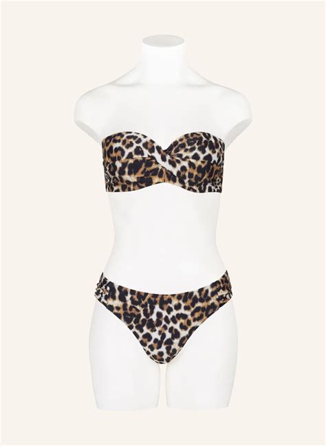 Hot Stuff B Gel Bikini Top In Schwarz Braun Creme