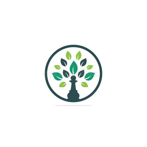 Dise O Del Logotipo Del Rbol De Ajedrez Naturaleza Estrategia Verde