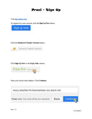 Fillable Online Prezi Sign Up Fax Email Print Pdffiller