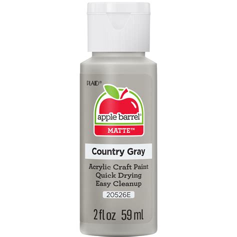 Apple Barrel Acrylic Craft Paint Matte Finish Country Grey 2 Fl Oz