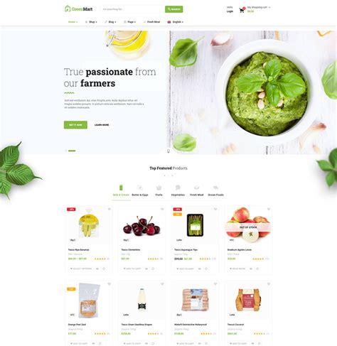 Greenmart Organic Food Woocommerce Wordpress Theme