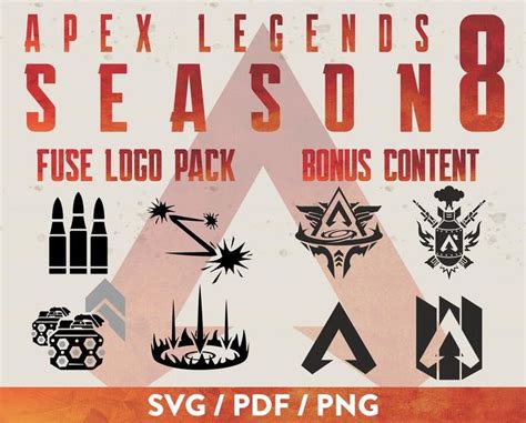 Apex Legends Svg Fuse Season 8 Download Vector Logo Pack Etsy