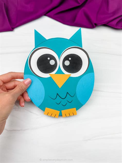 Easy Owl Shape Craft For Kids Free Template