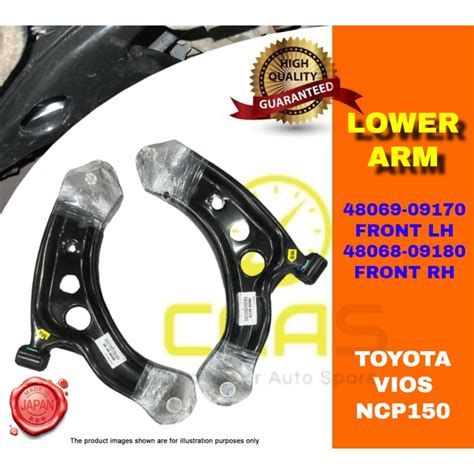 100 ORIGINAL TOYOTA VIOS NCP150 NCP42 YARIS LOWER ARM 48068 09180