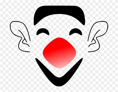 Cartoon Clown Face : Raster illustration on white background ...