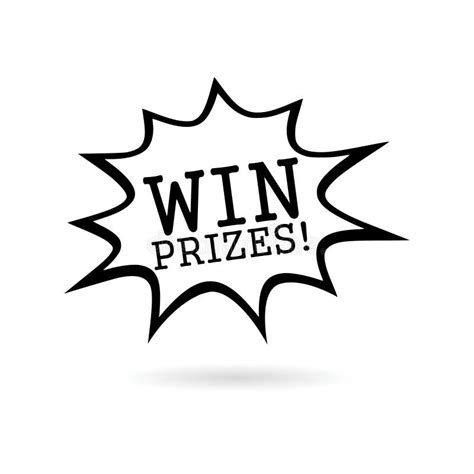 Black Win Prizes! Win Prizes Icon or Logo Stock Illustration ...