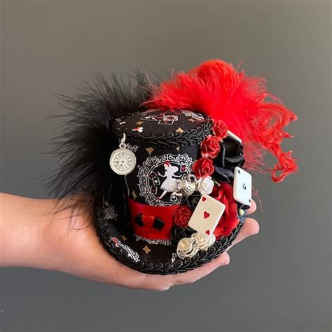 Mad Hatter Mini Top Hat Alice In Wonderland Party Hat Mad Etsy