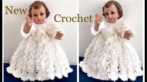 Ropón Vestido para Niño Dios tejido a Crochet Bonito para Blusas