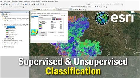 Supervised And Unsupervised Image Classification Arcgis Youtube