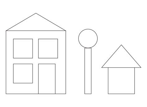 Shape Worksheets Houses - 10 Free PDF Printables | Printablee