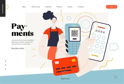 Premium Vector Business Topics Payment Web Template Header Flat Style