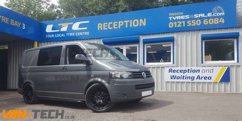 Vw Transporter T5 Calibre Exile 18 Inch Black Alloy Wheels