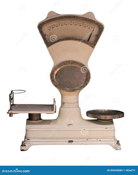 The Old And Vintage Scales On A White Background Stock Image Image Of