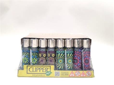 Vanpak Ltd Clipper Lighters Print Mandala Series 48 Pack Display Case