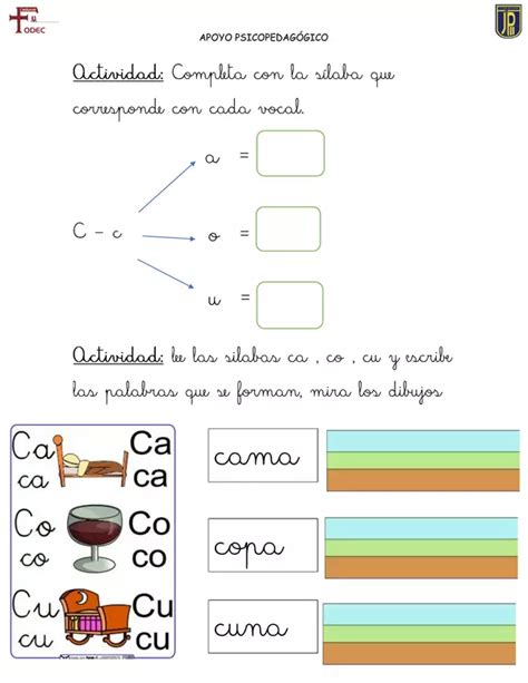 Consonante C Ca Co Cu Profe Social