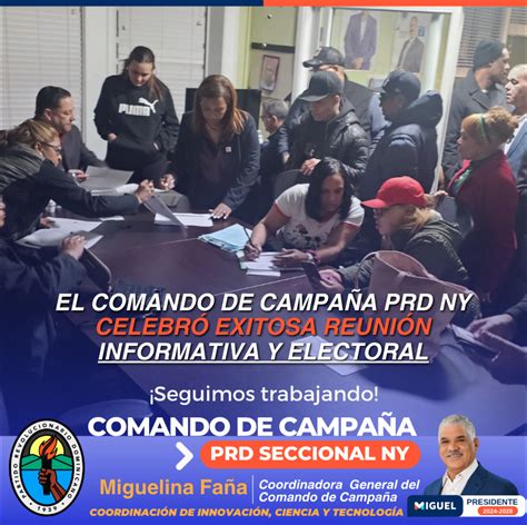 El Comando de Campaña PRD New York celebró exitosa reunión informativa