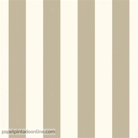 Papel Pintado Rayas Beige Oscuro Caqui 580331