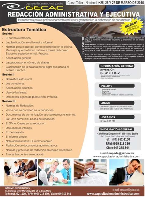 Curso De Redacci N Administrativa Y Ejecutiva Herramientas Para El