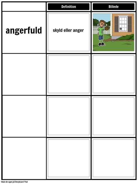 Ordforråd Stillads Storyboard por da examples