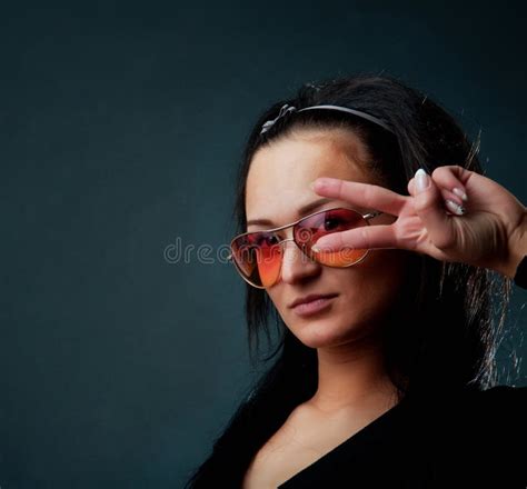 Brunette Showing Her Beautiful Tits Stock Image Image Of Piercing Human