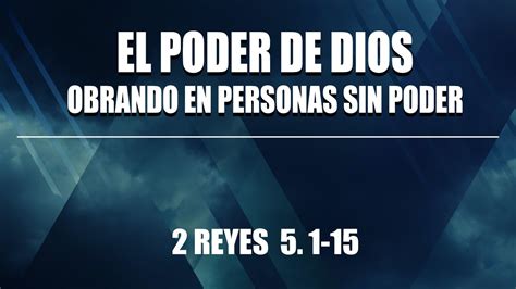 El Poder De Dios Obrando En Personas Sin Poder Domingo 6 De Noviembre