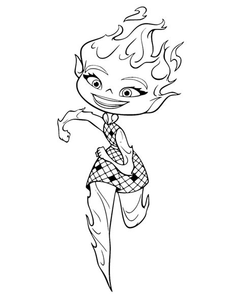 Elemental Ember coloring sheet - Coloring pages 🎨