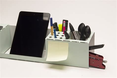 .ORG: a folded, durable, lightweight, laser cut desk organizer