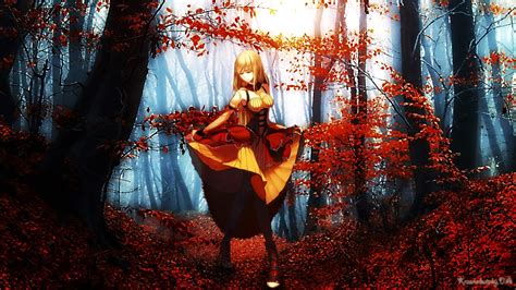 Fall, anime girls, fantasy girl HD wallpaper | Wallpaper Flare