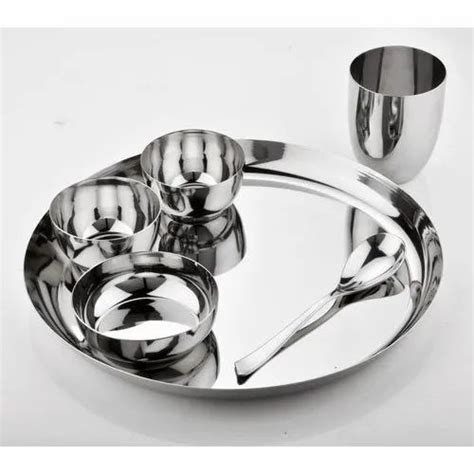 Stainless Steel Mirror Finish Dinner Set Packaging Type Packet At